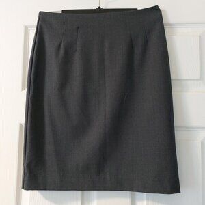 Grey gray suit office pencil skirt